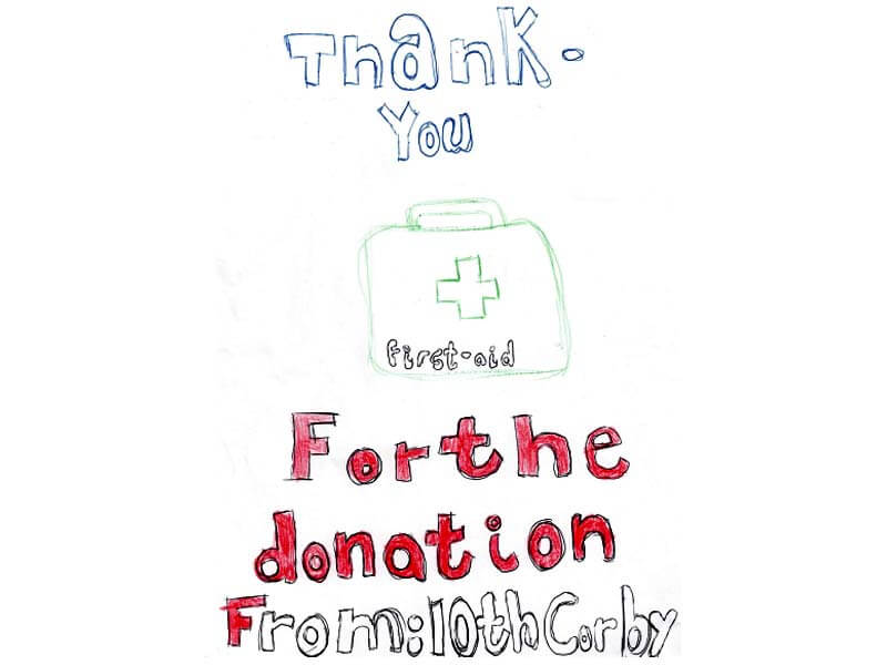 Thank You From 10th Corby Scout Group